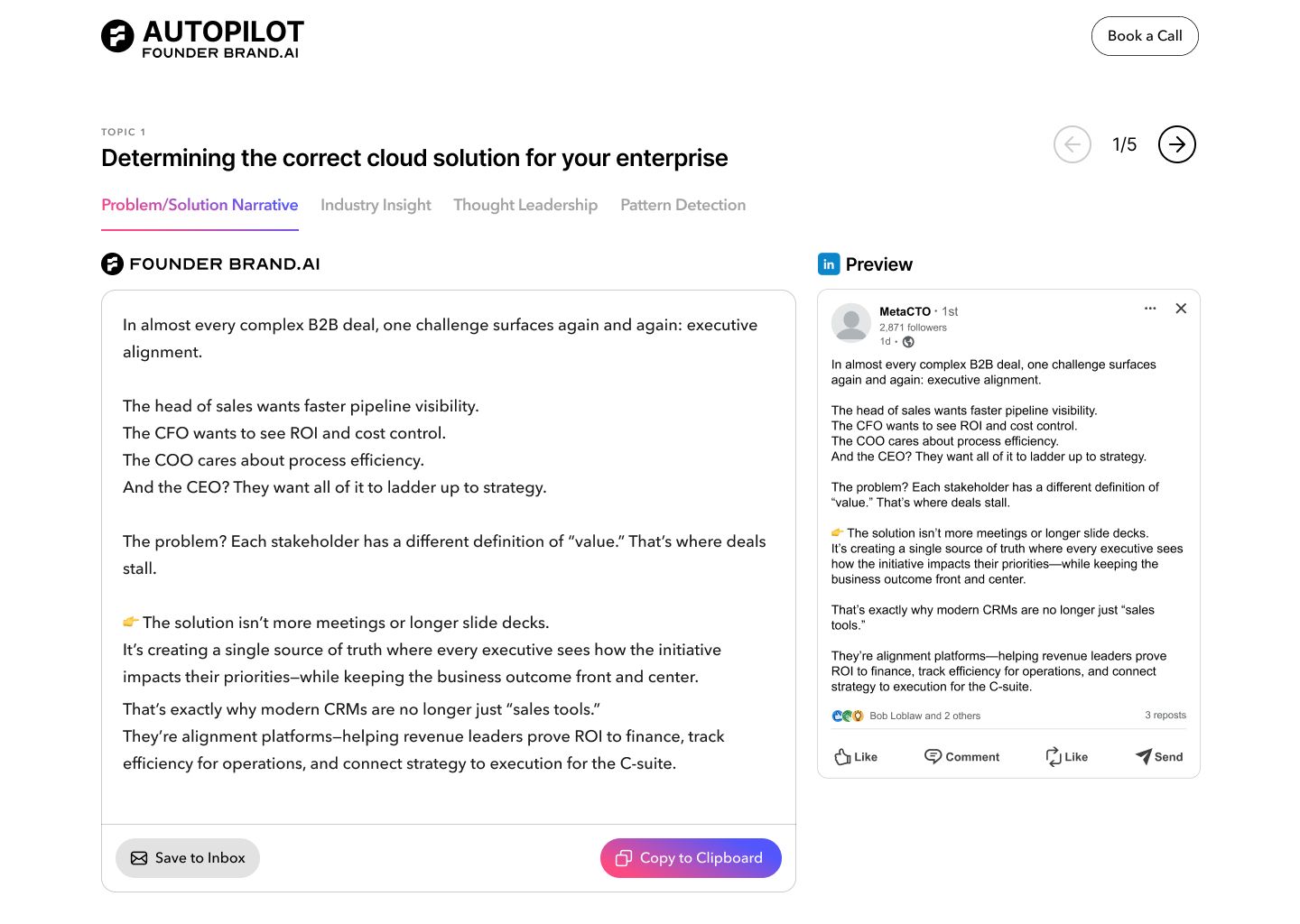 FounderBrand AI concept 1