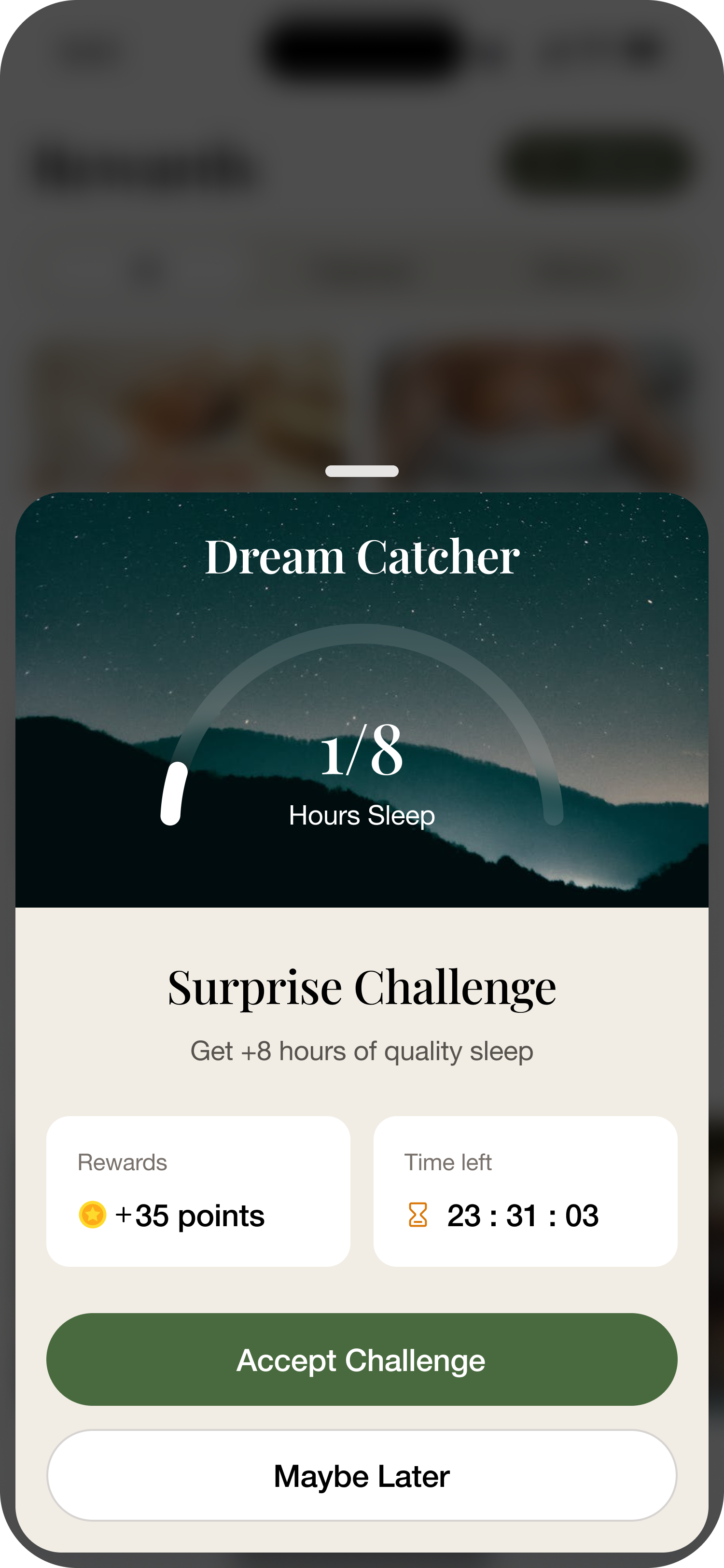 Challenge surface