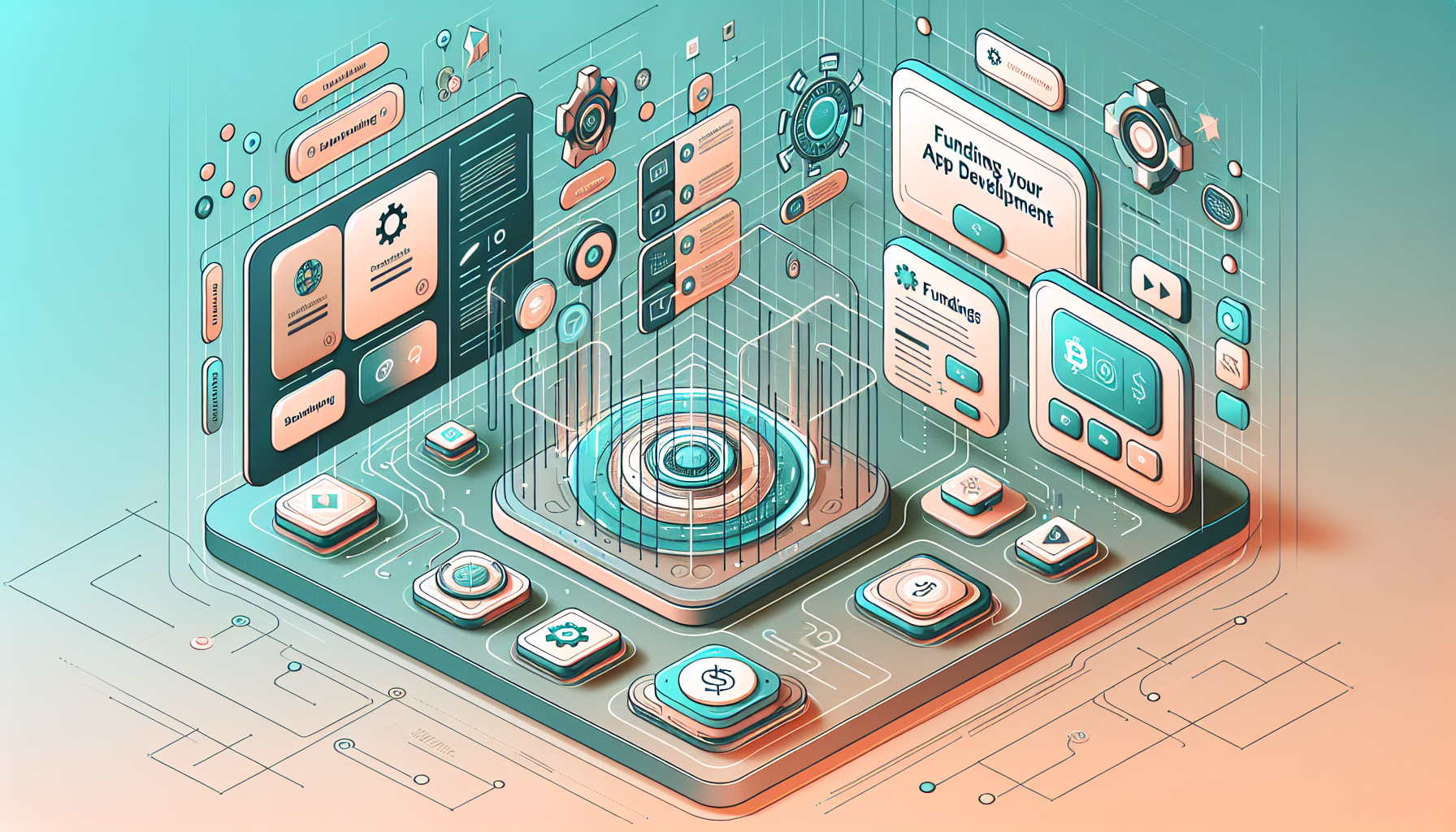 Entrepreneur reviewing app development funding options on a laptop with financial charts